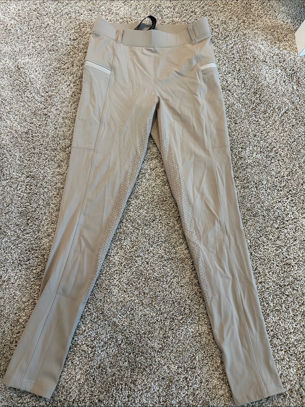 Girls'  Riding Tights in Light Beige size L